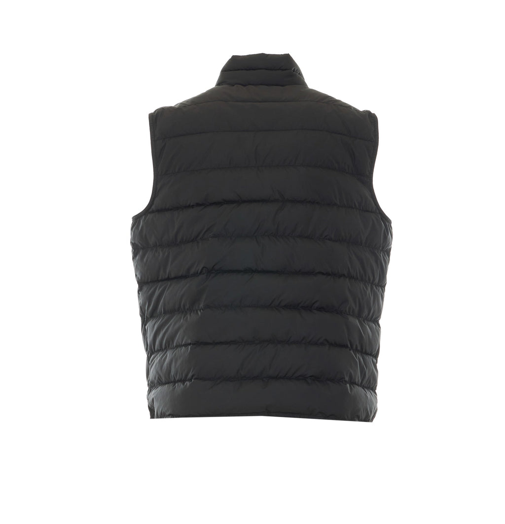 Dolce&Gabbana Men's Logo Plaque Down Vest in Black - view 3