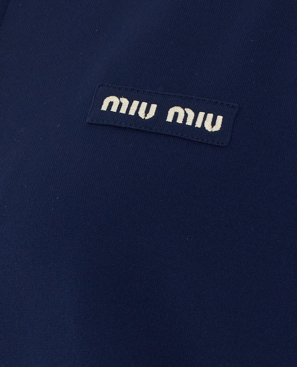Miu Miu Women's Logo Track Jacket in Blue Silk - view 2