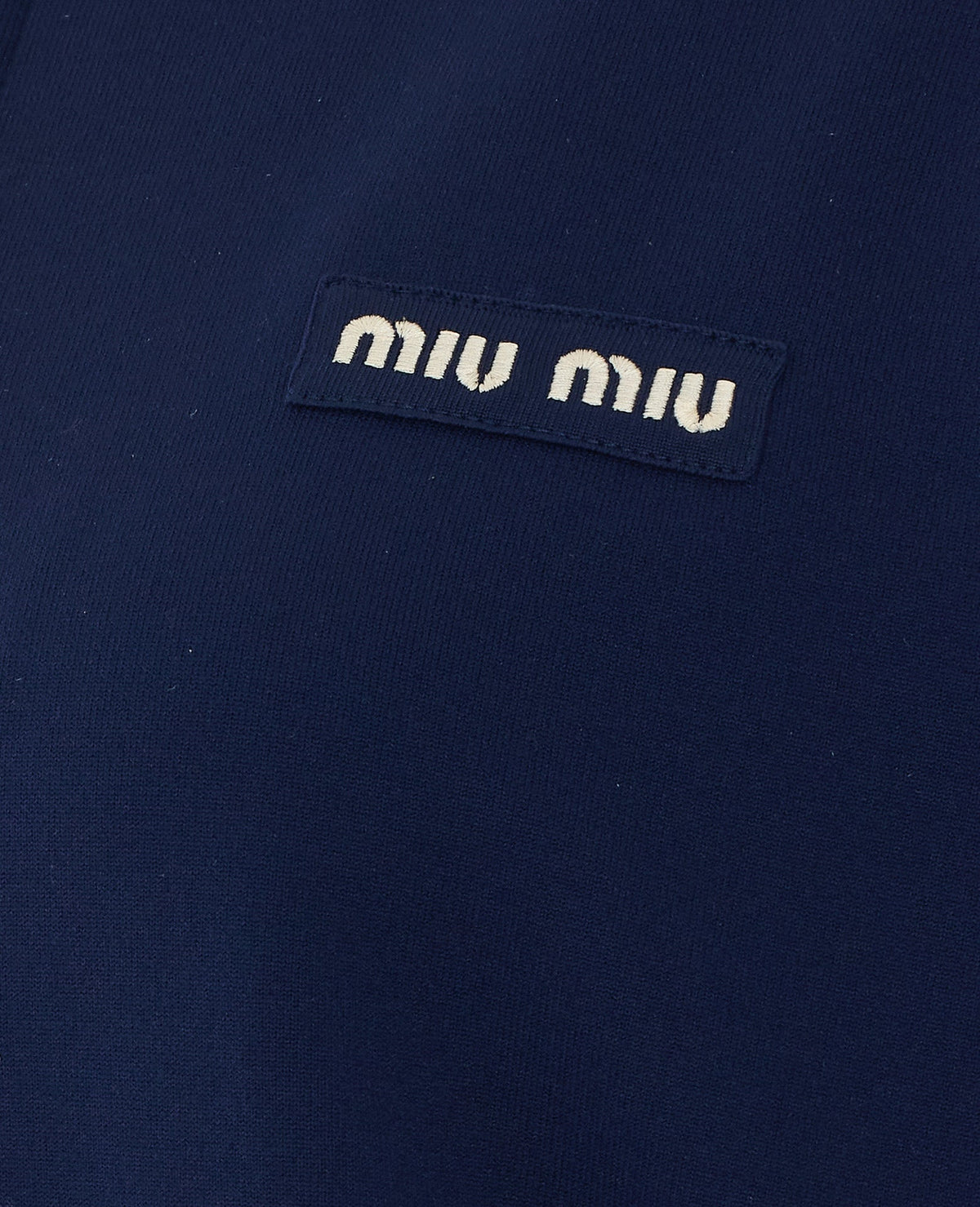 Miu Miu Women's Logo Track Jacket in Blue Silk - view 2