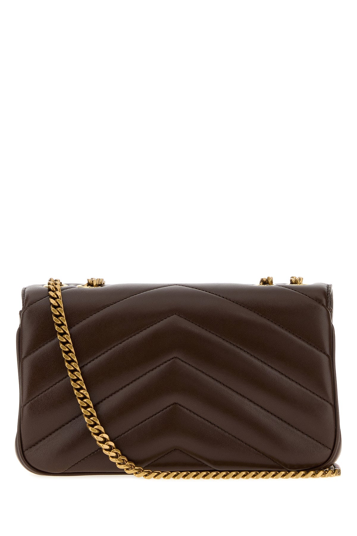 Saint Laurent Women's Loulou Small Quilted Leather Shoulder Bag in Walnut