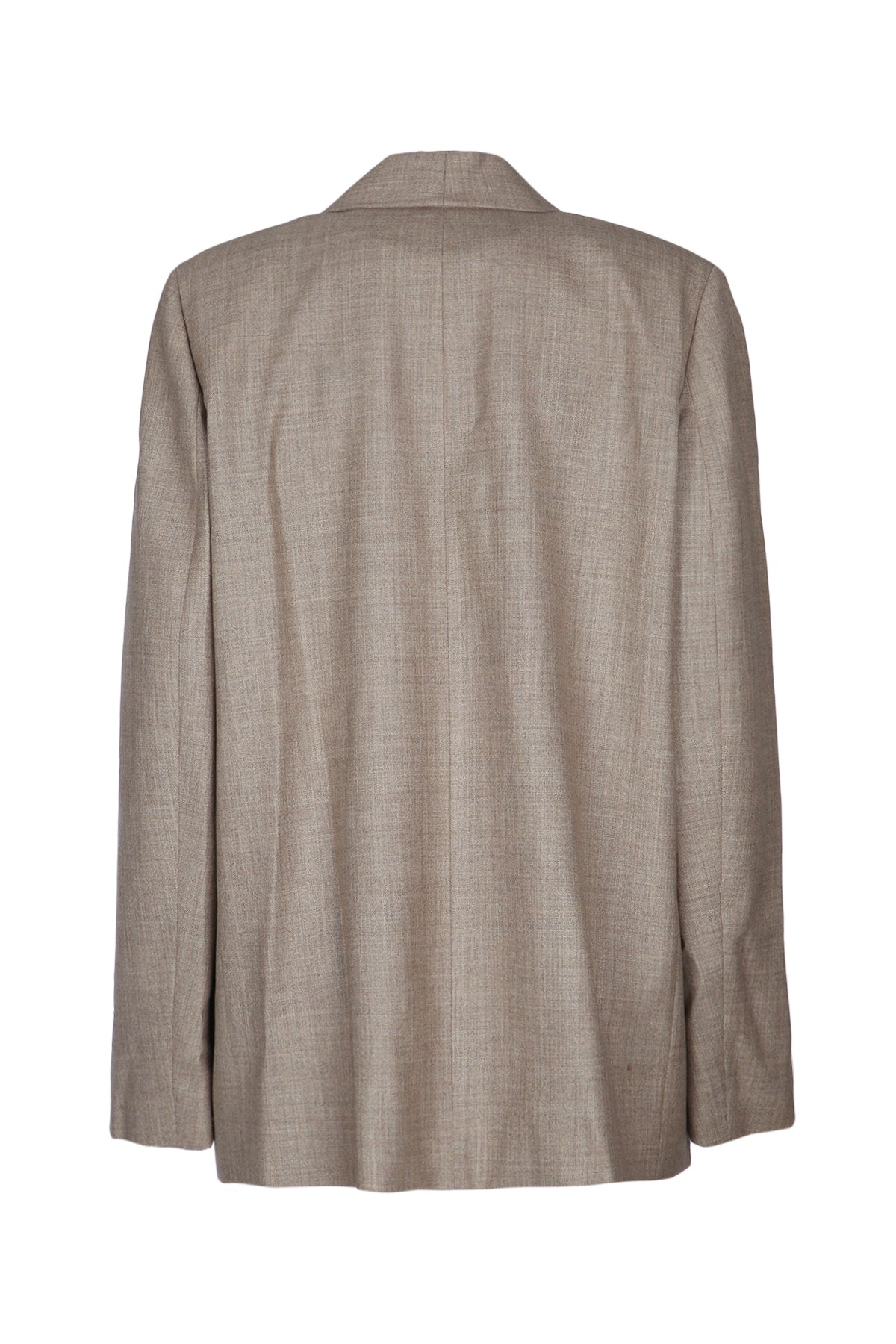 Loro Piana Women's Wool Double-Breasted Blazer in Taupe - view 2
