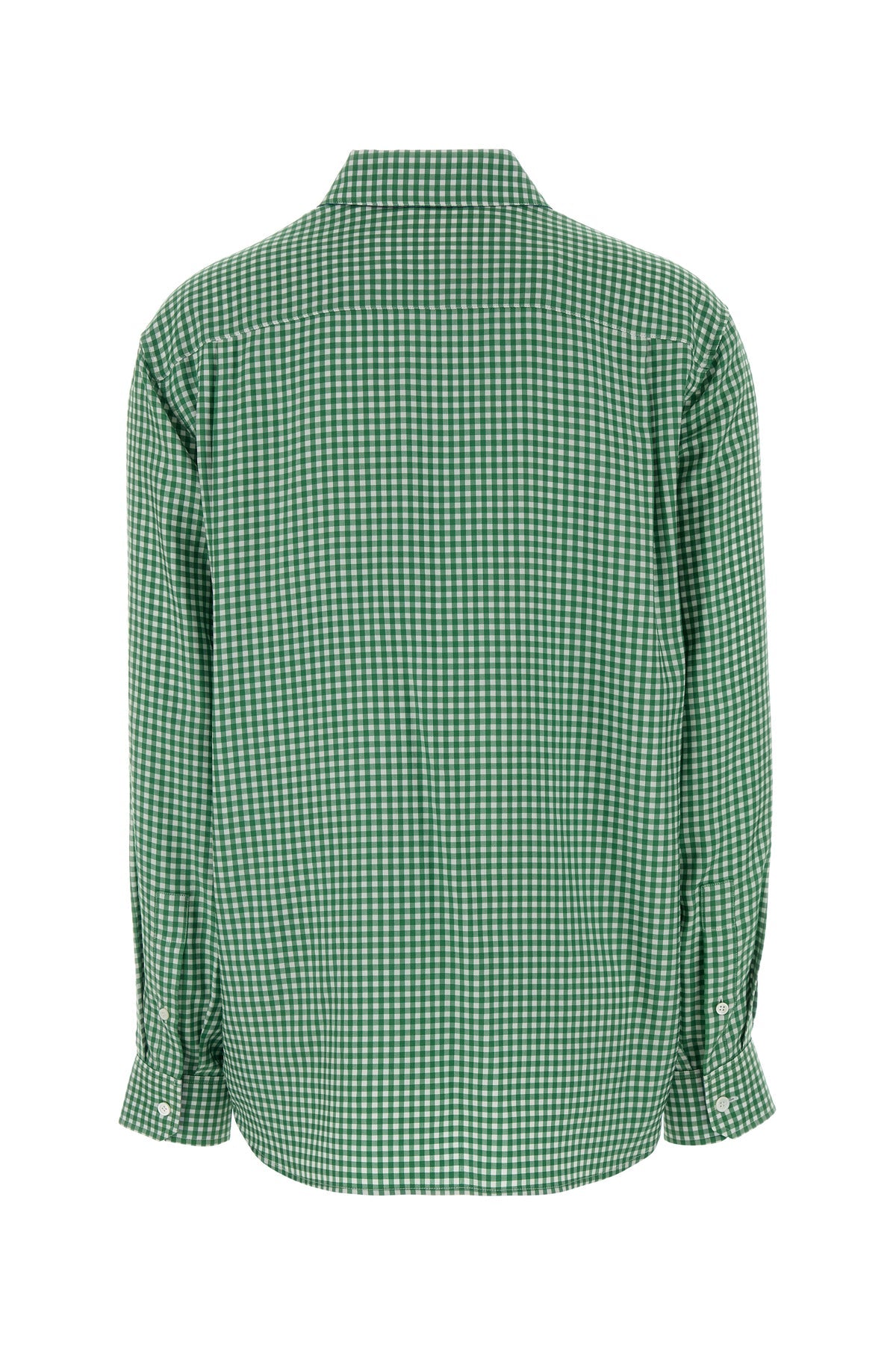 Loewe Women's Embroidered Twill Shirt in Green/White