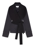 Maison Margiela Women's Draped Trench in Black Polyester - view 1