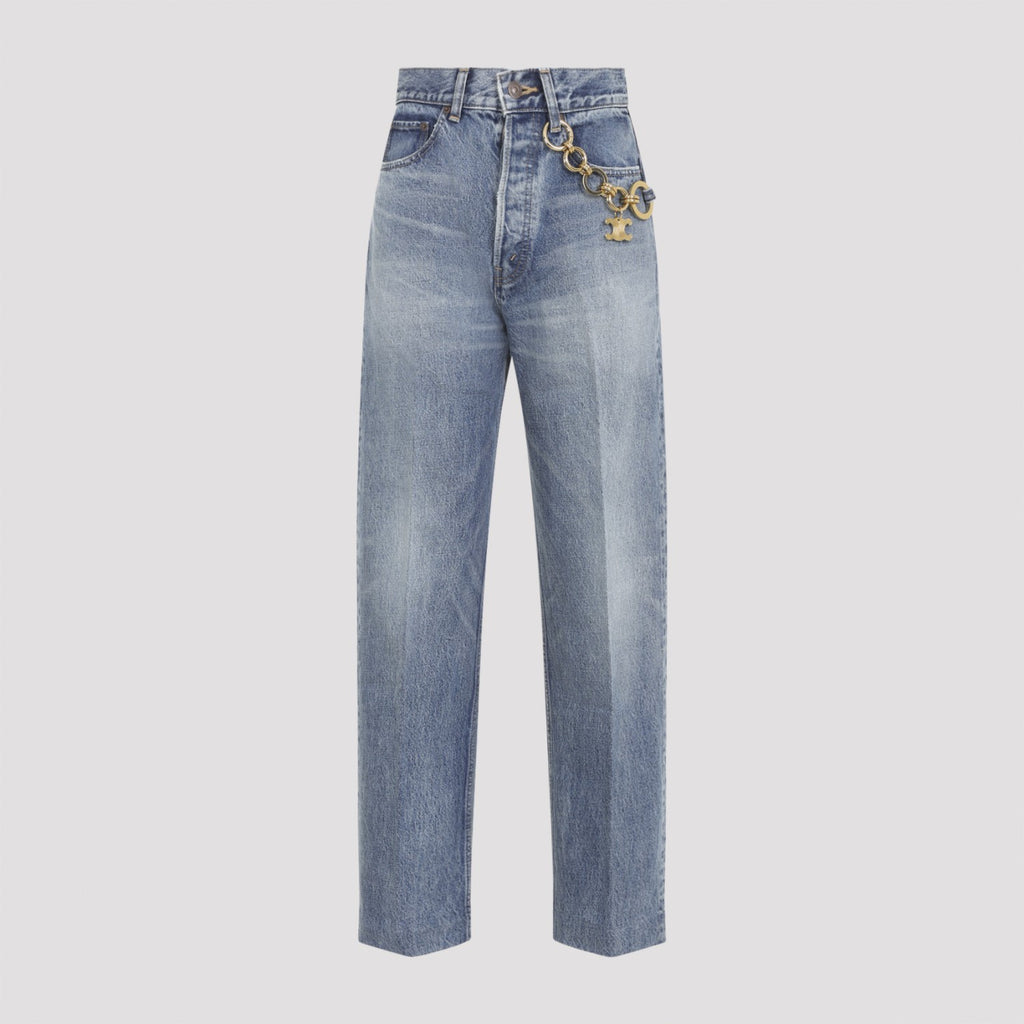 Celine Women's Boyfriend Jeans 002 in Blue - View 1