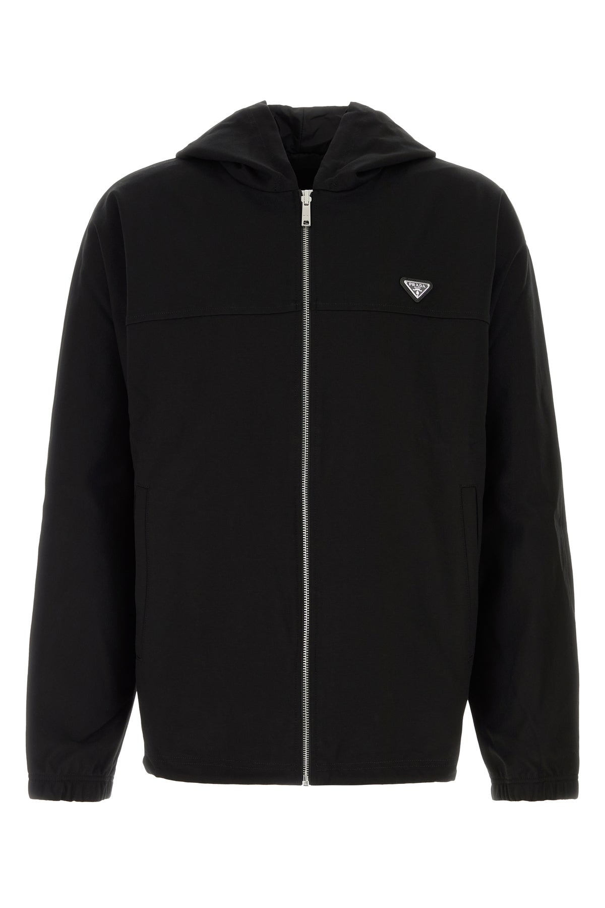 PRADA Men's Black Stretch Jersey Reversible Sweatshirt - View 1