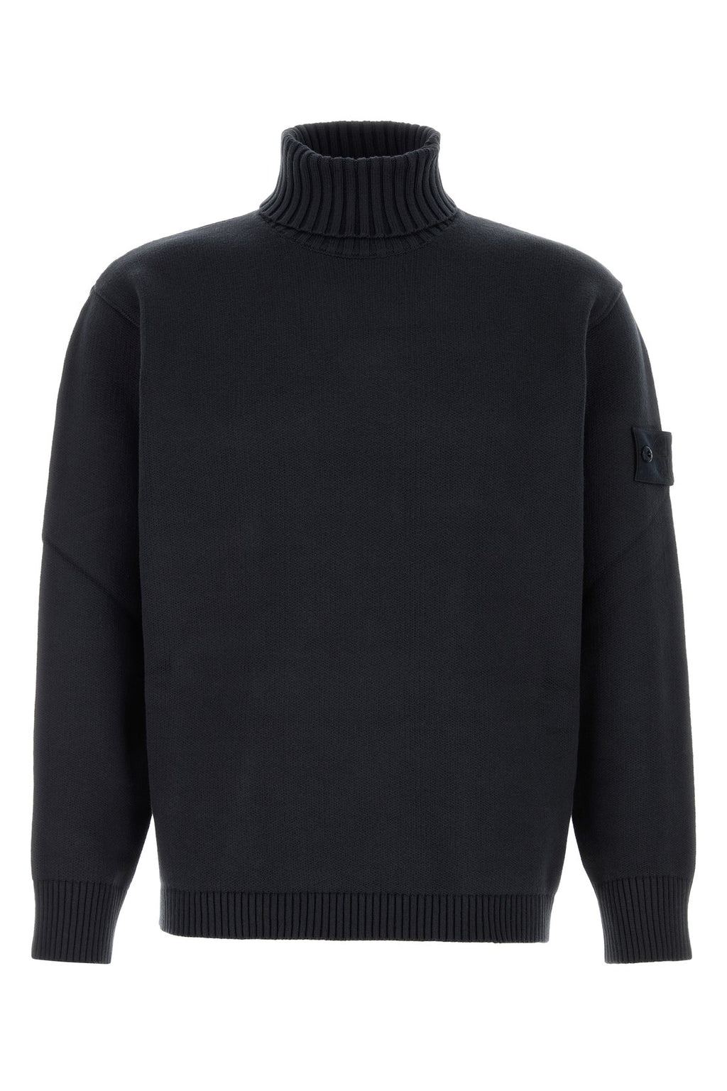 STONE ISLAND Men's Midnight Blue Stretch Cotton Sweater - View 1
