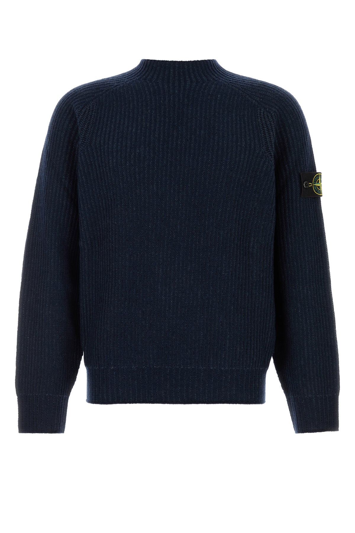 STONE ISLAND Men's Midnight Blue Cashmere Blend Sweater - View 1