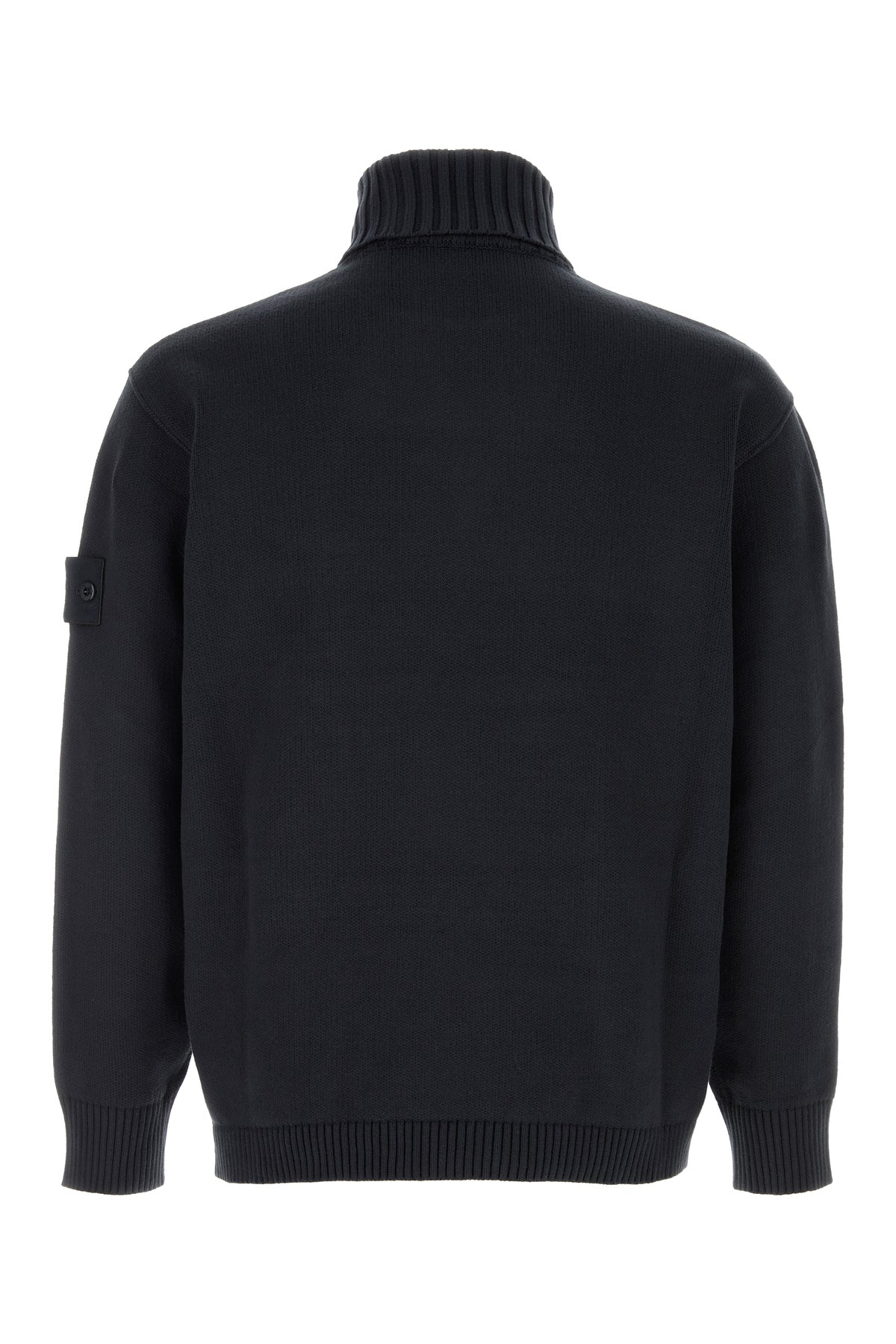 STONE ISLAND Men's Midnight Blue Stretch Cotton Sweater - View 2