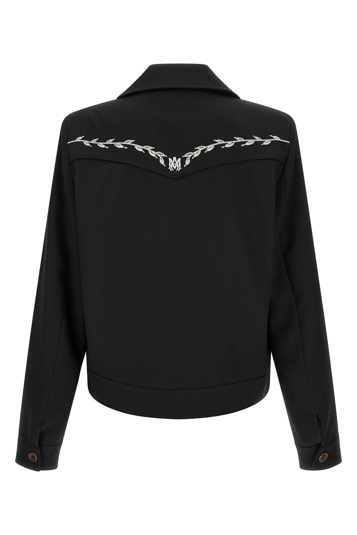 AMIRI Men's Western Jacket with Embroideries in Black (AM426JA0170002) - View 2
