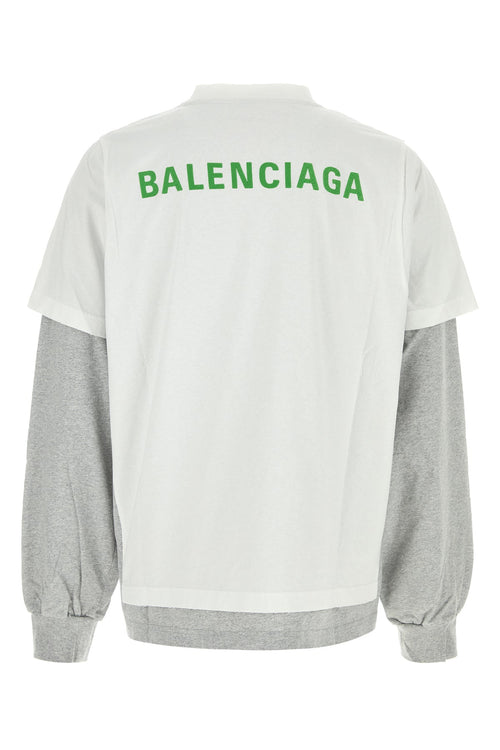 BALENCIAGA Men's Two-Tone Cotton Oversize T-Shirt - View 2