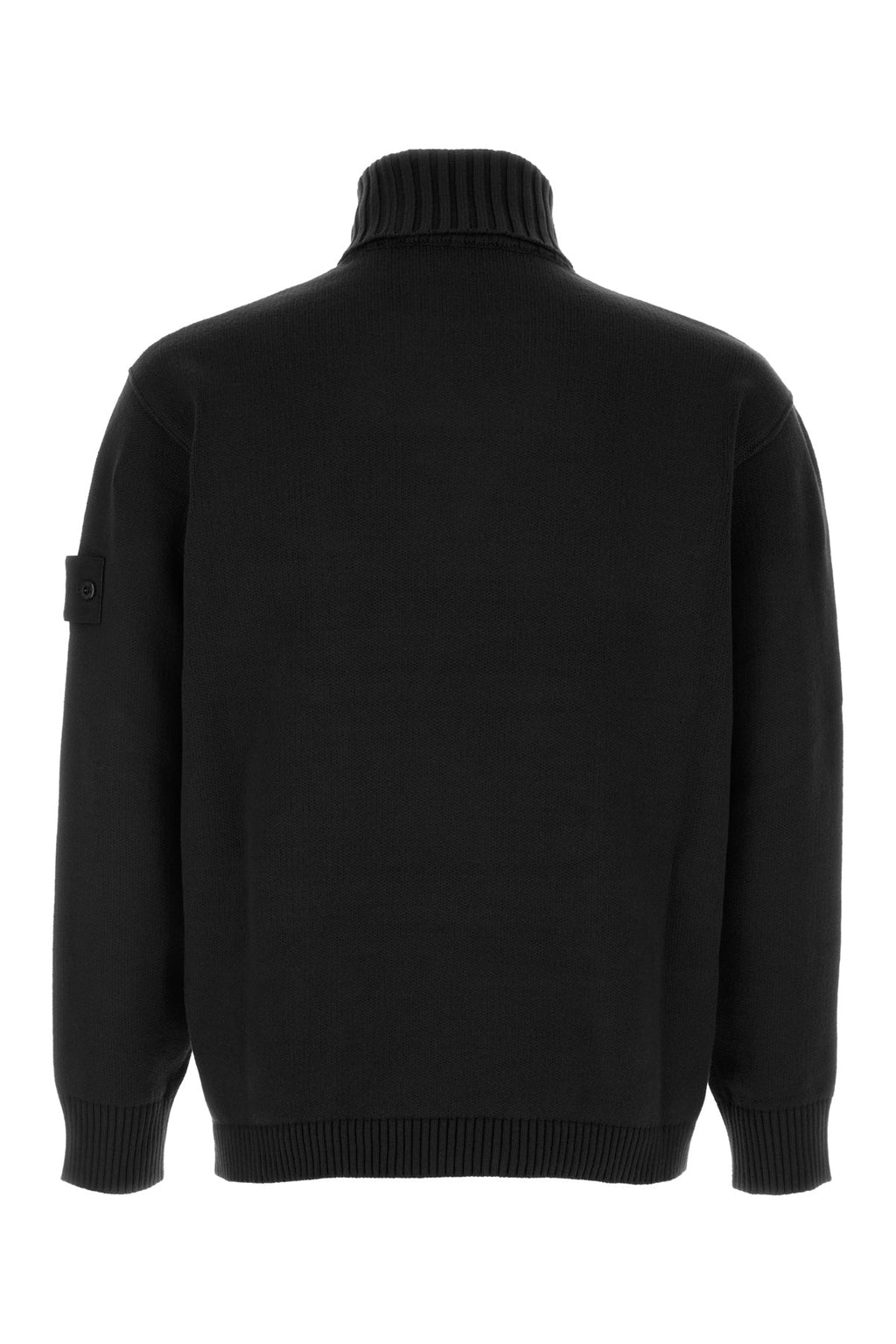 STONE ISLAND Men's Black Stretch Cotton Sweater - View 2