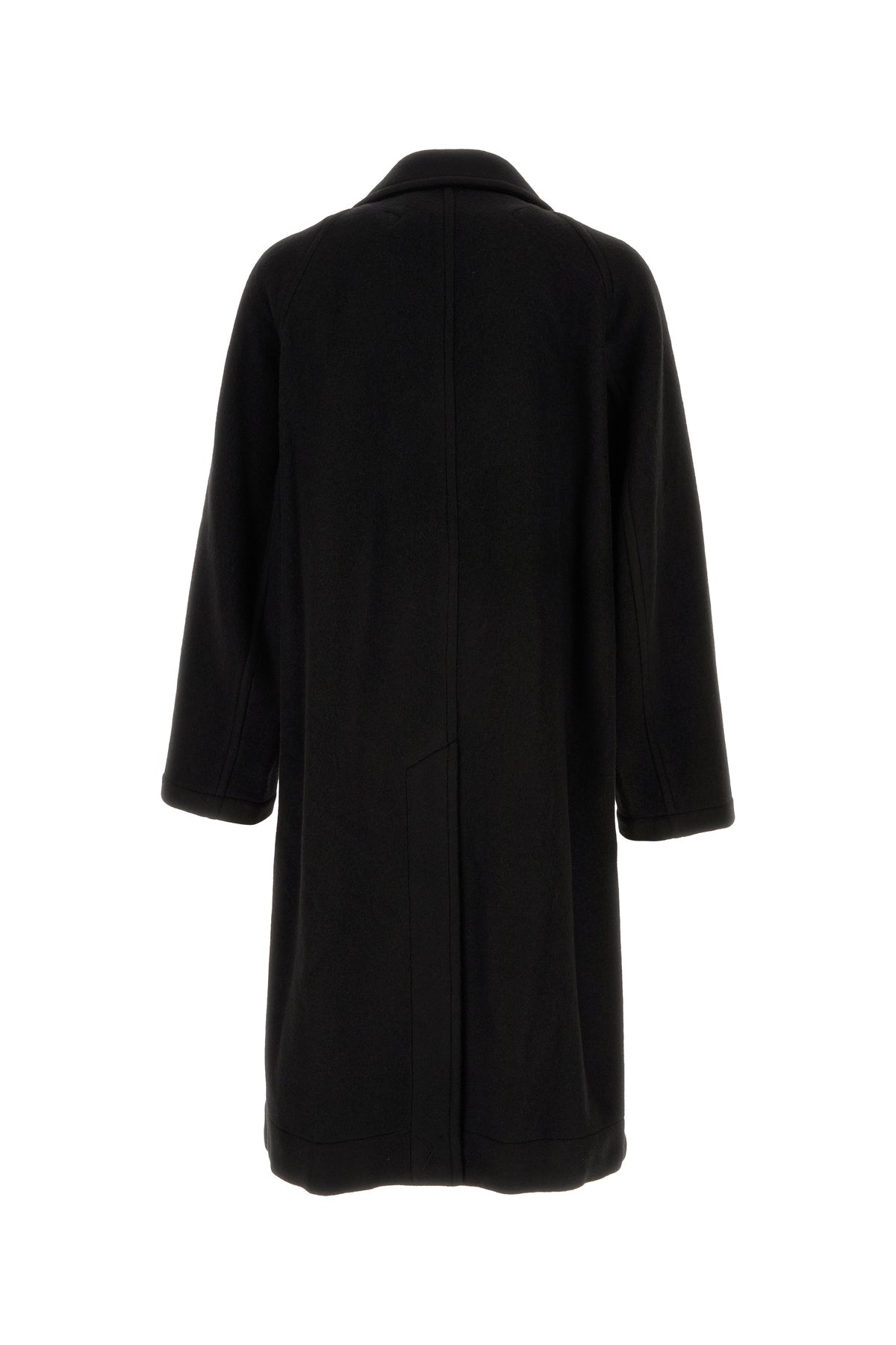 LEMAIRE Unisex Black Wool Alpaca Coat - View 2