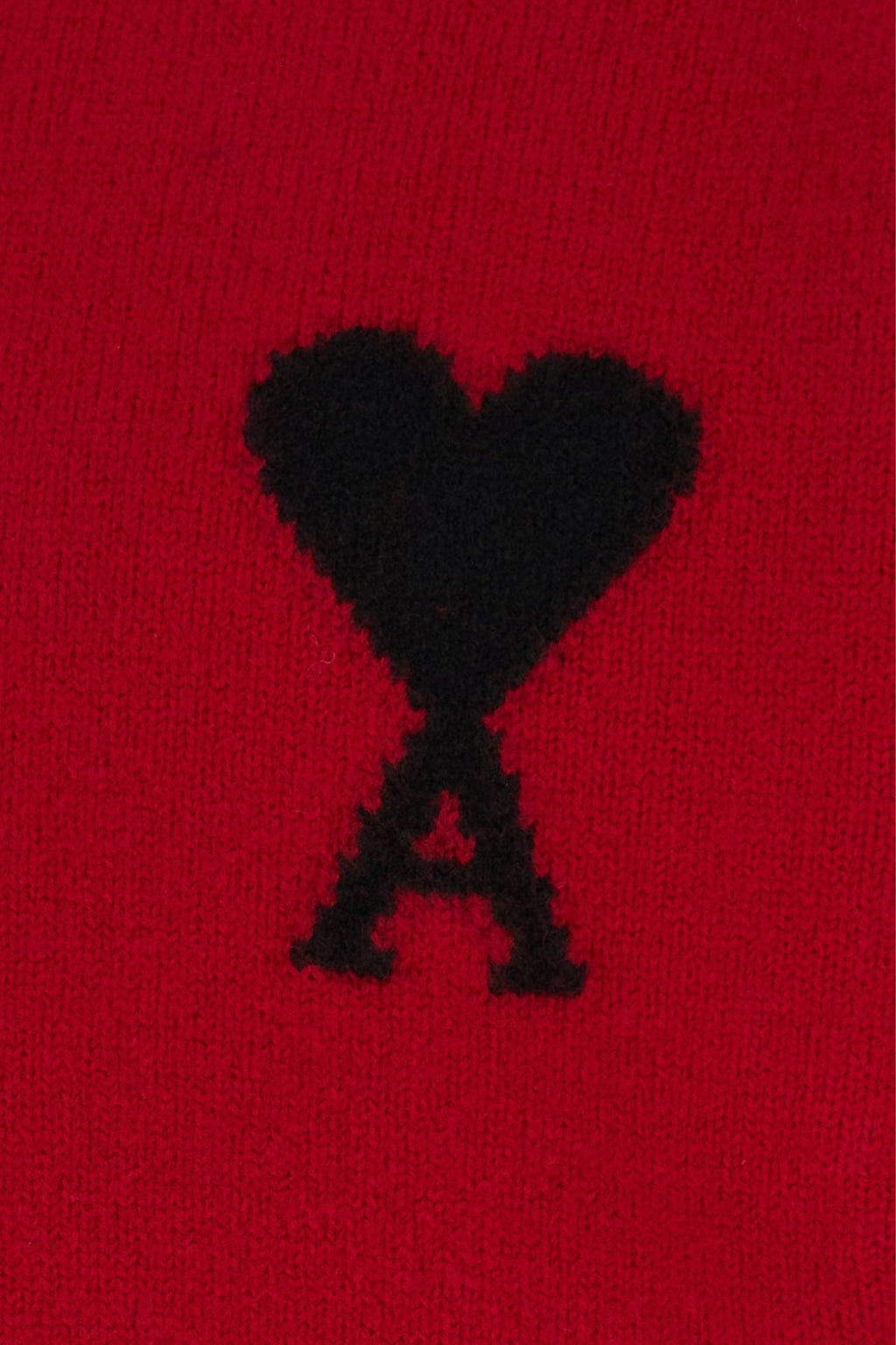 AMI Men's Red Virgin Wool Sweater - View 3