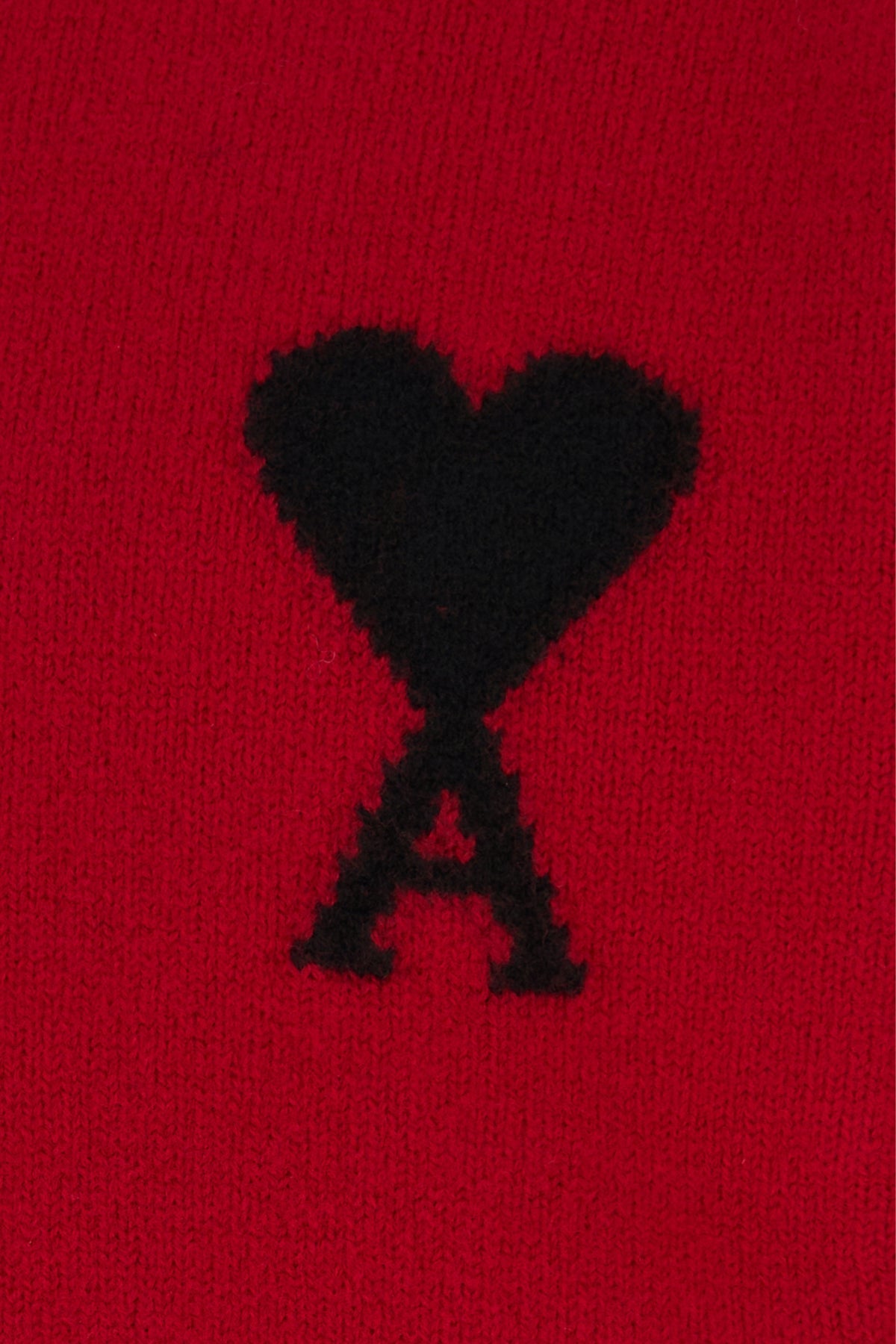 AMI Men's Red Virgin Wool Sweater - View 3