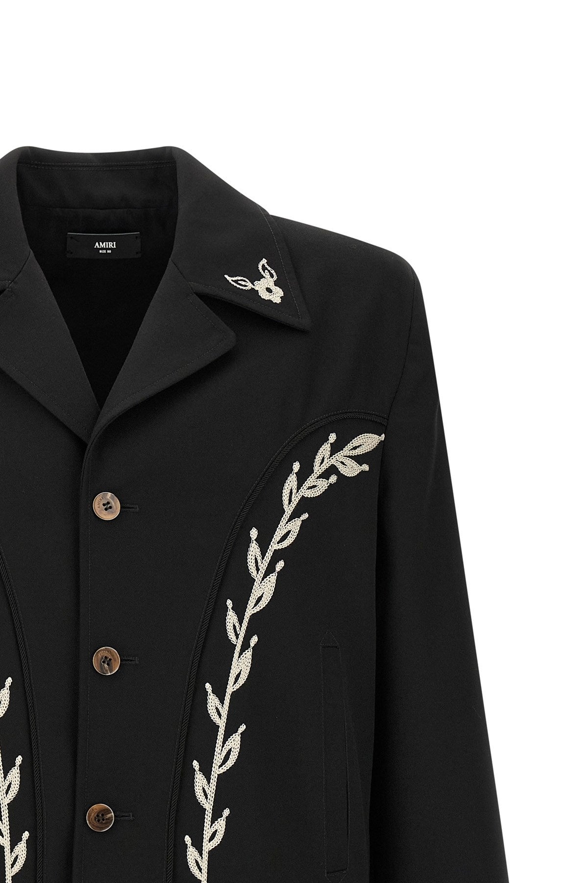 AMIRI Men's Western Jacket with Embroideries in Black (AM426JA0170002) - View 3
