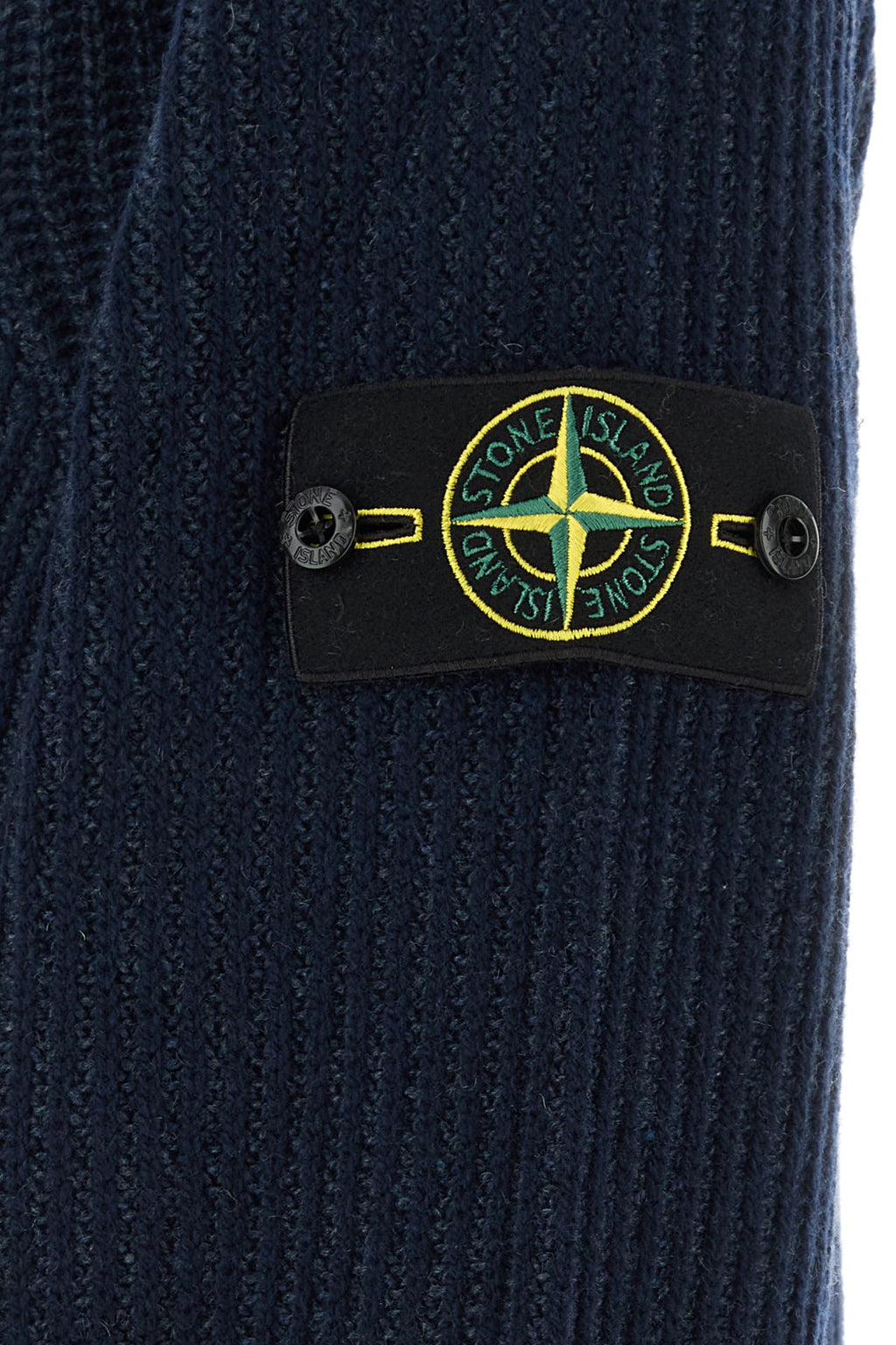 STONE ISLAND Men's Midnight Blue Cashmere Blend Sweater - View 3