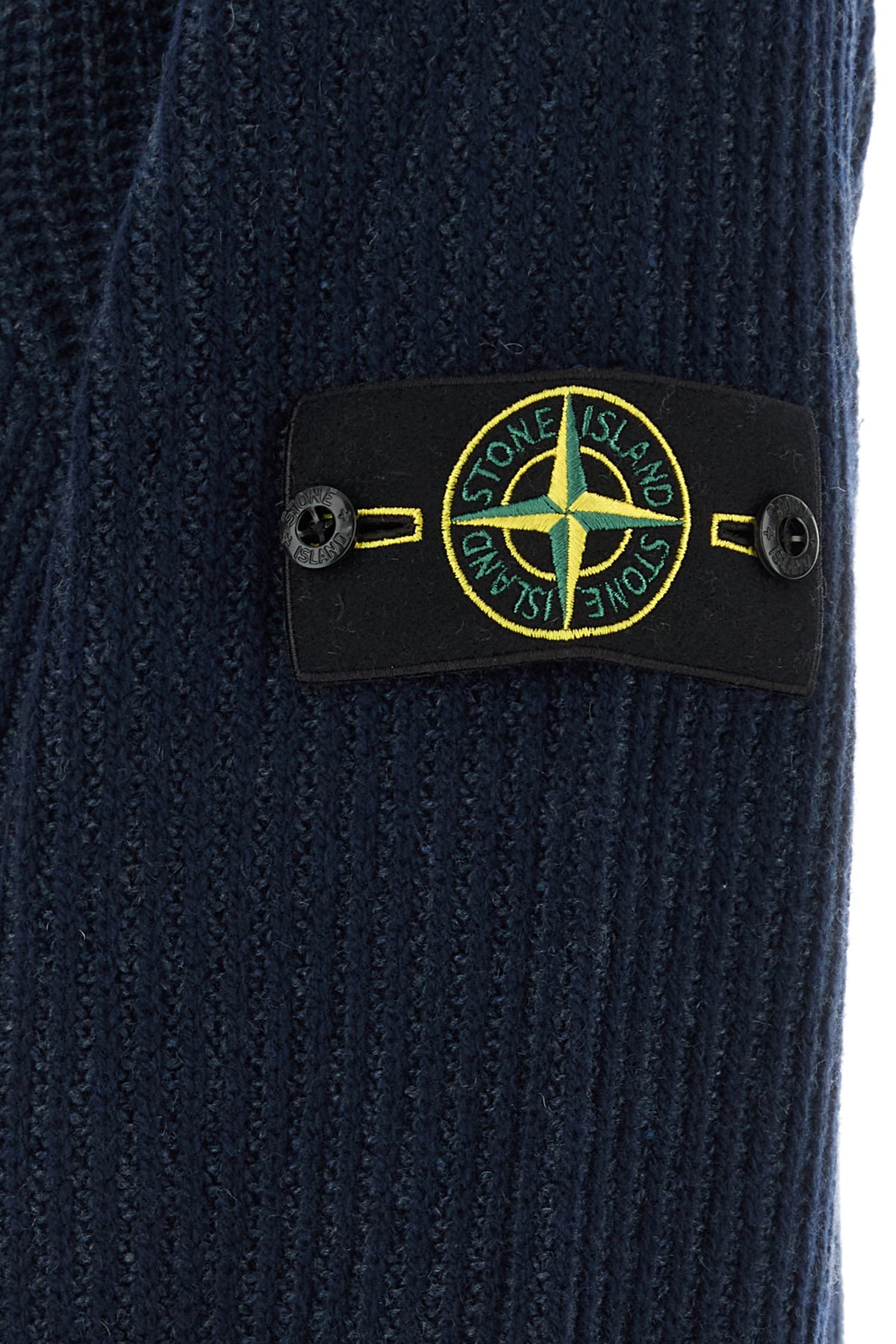 STONE ISLAND Men's Midnight Blue Cashmere Blend Sweater - View 3