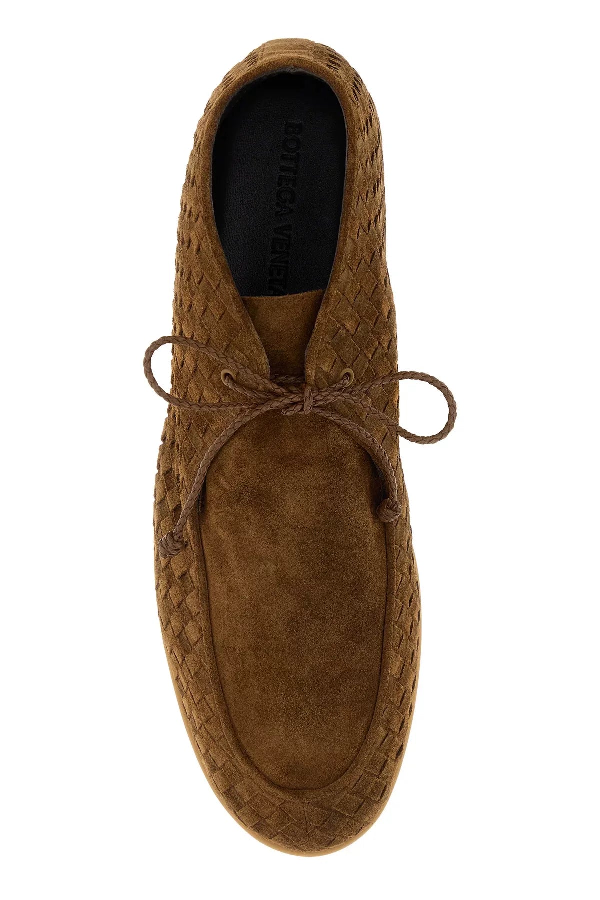 BOTTEGA VENETA Men's Intrecciato Suede Loafers - View 3