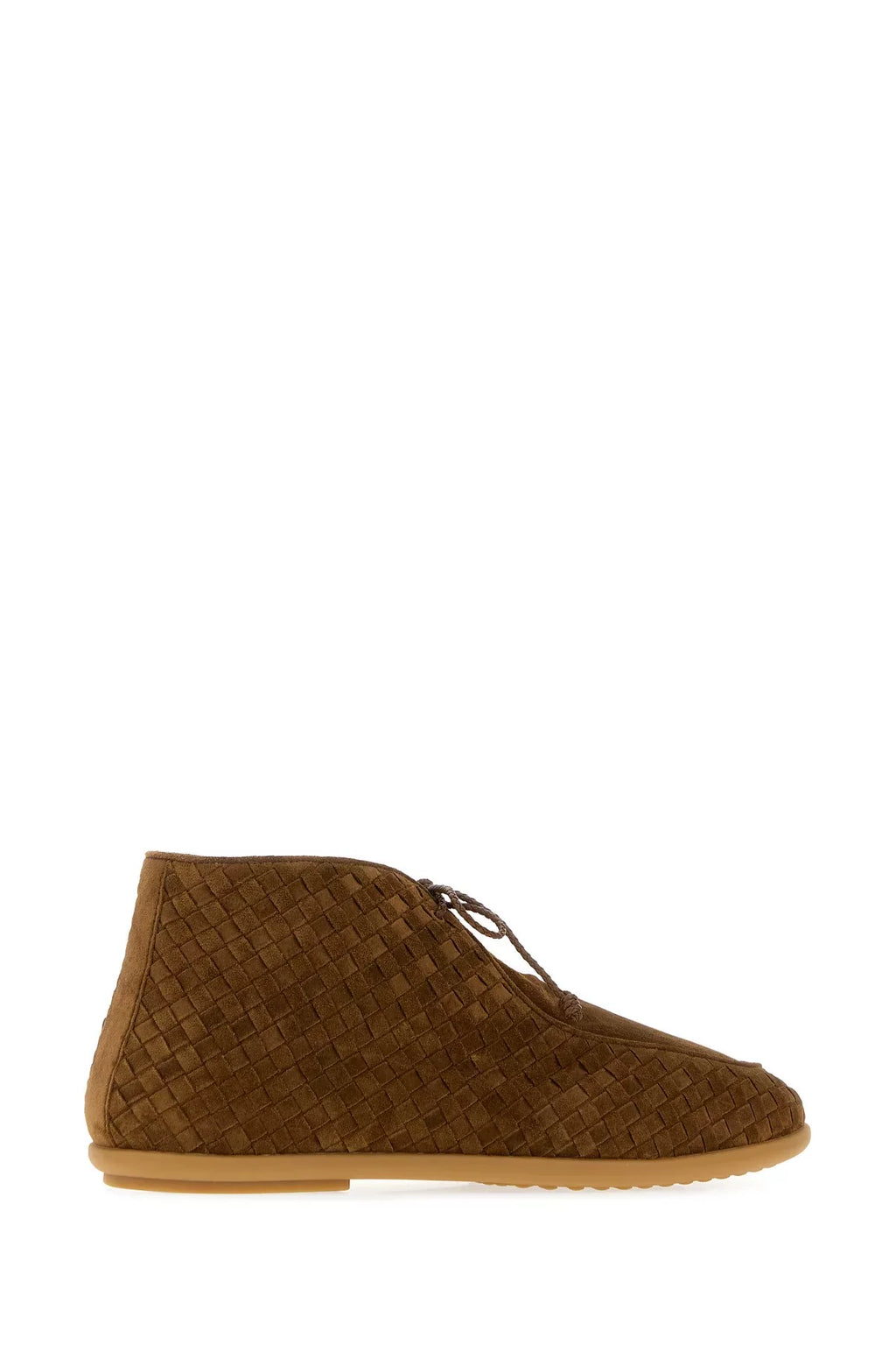 BOTTEGA VENETA Men's Intrecciato Suede Loafers - View 4