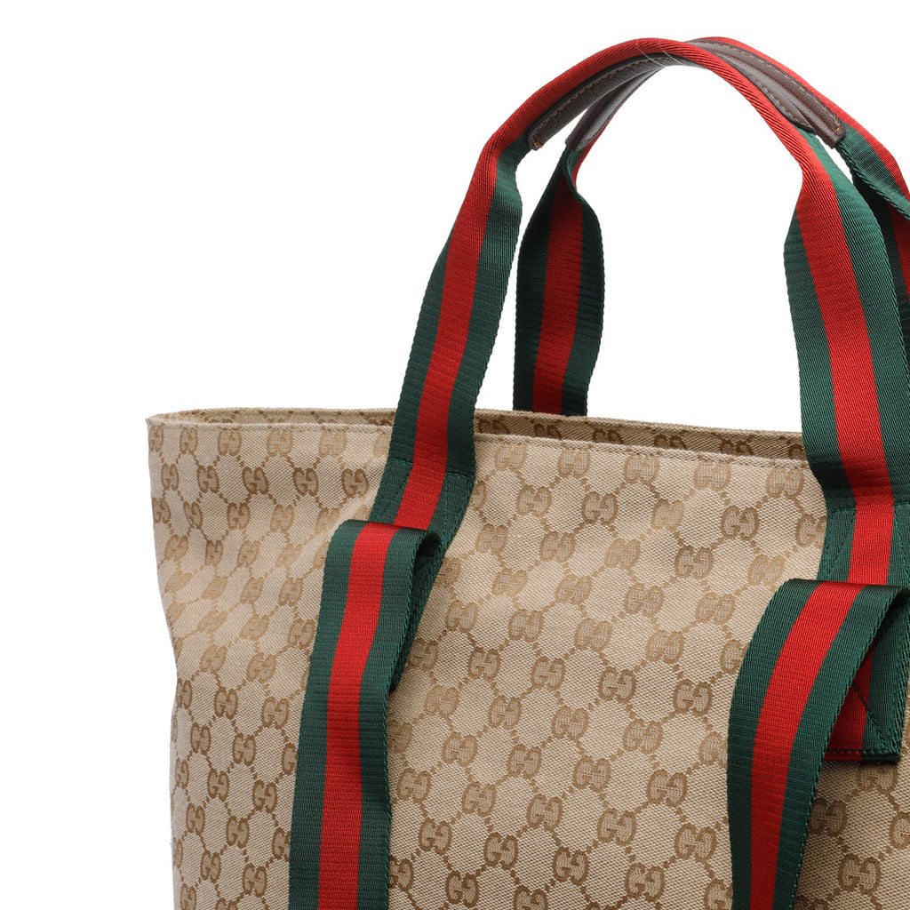 Gucci Men's Medium Gg Motif Shopping Bag in Beige Leather - view 4