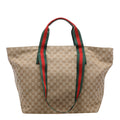 Gucci Men's Medium Gg Motif Shopping Bag in Beige Leather - view 1