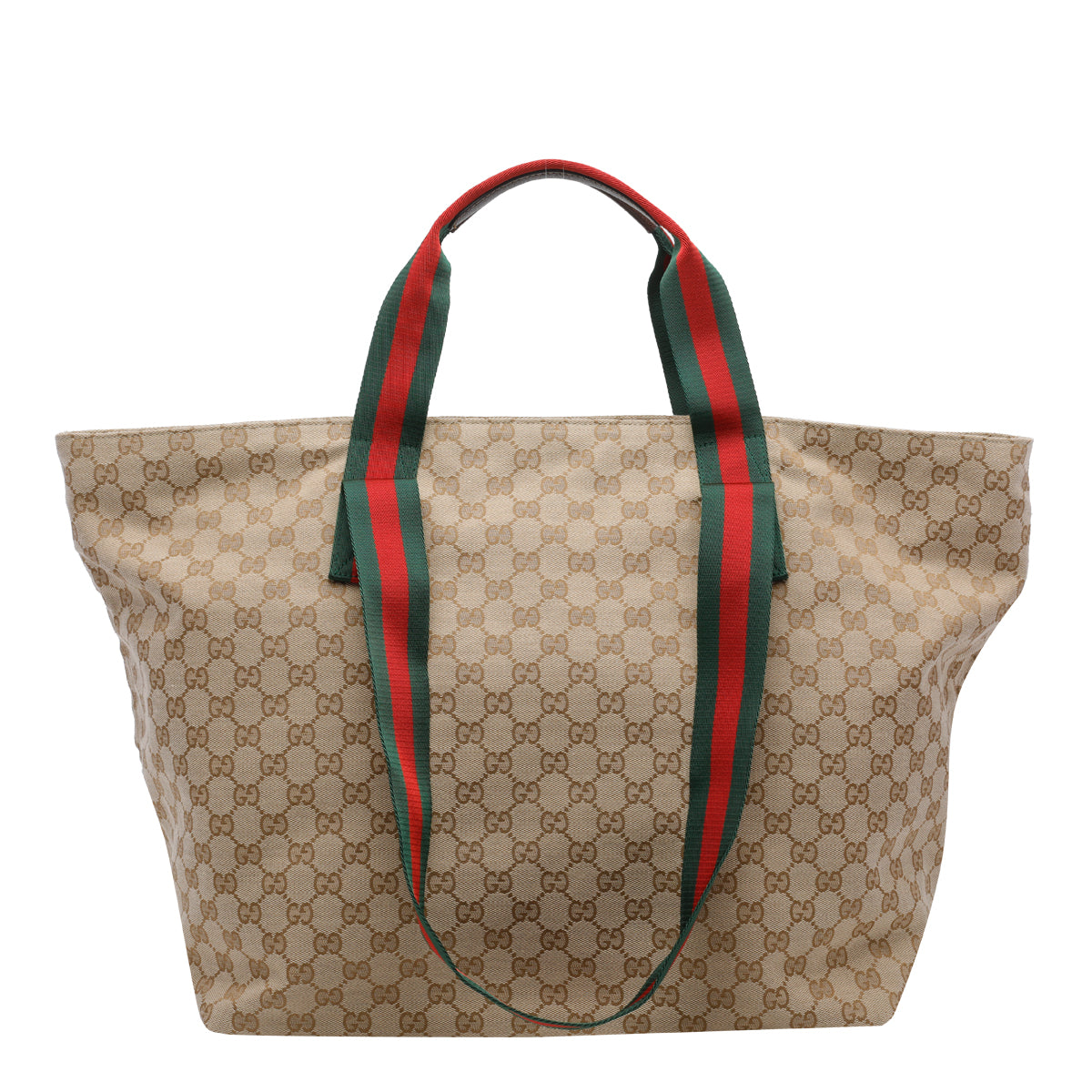 Gucci Men's Medium Gg Motif Shopping Bag in Beige Leather - view 1