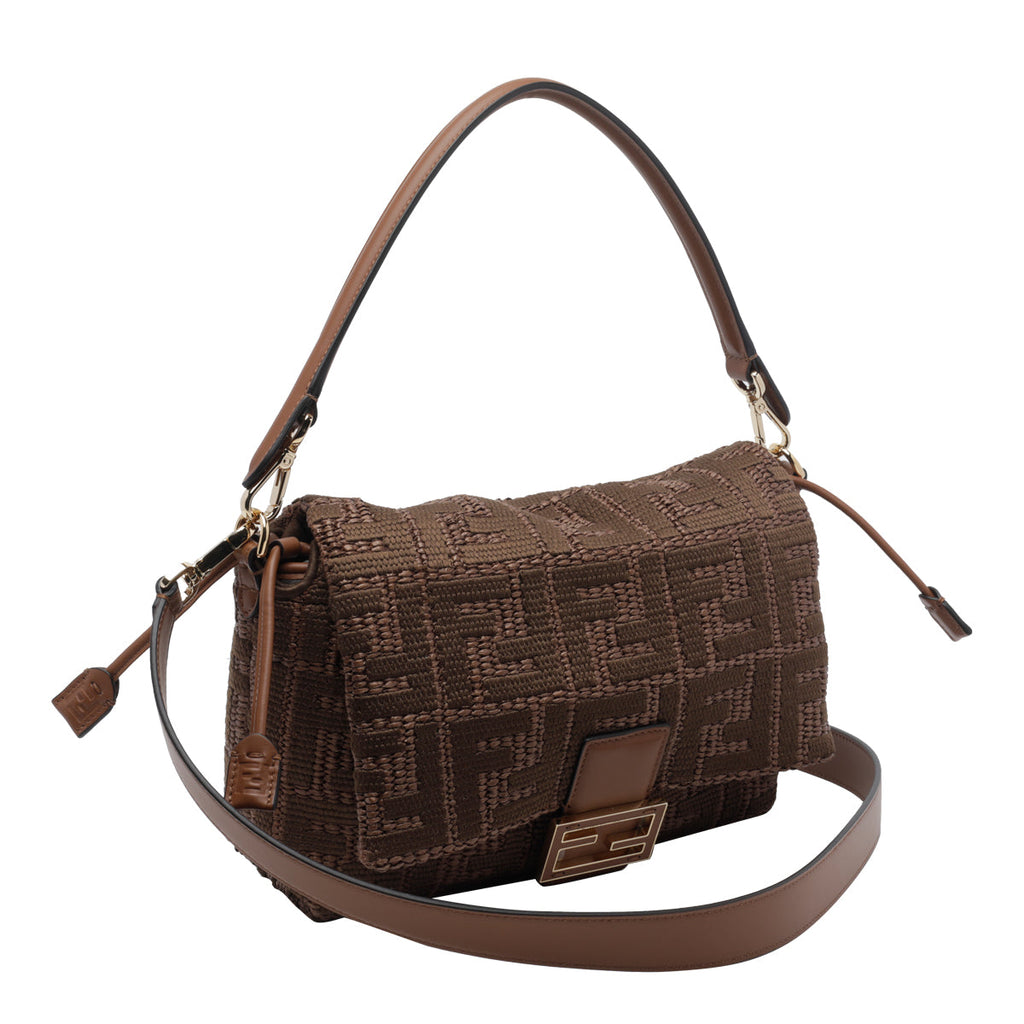 Fendi Women's Medium Mamma Baguette Shoulder Bag in Brown - view 2