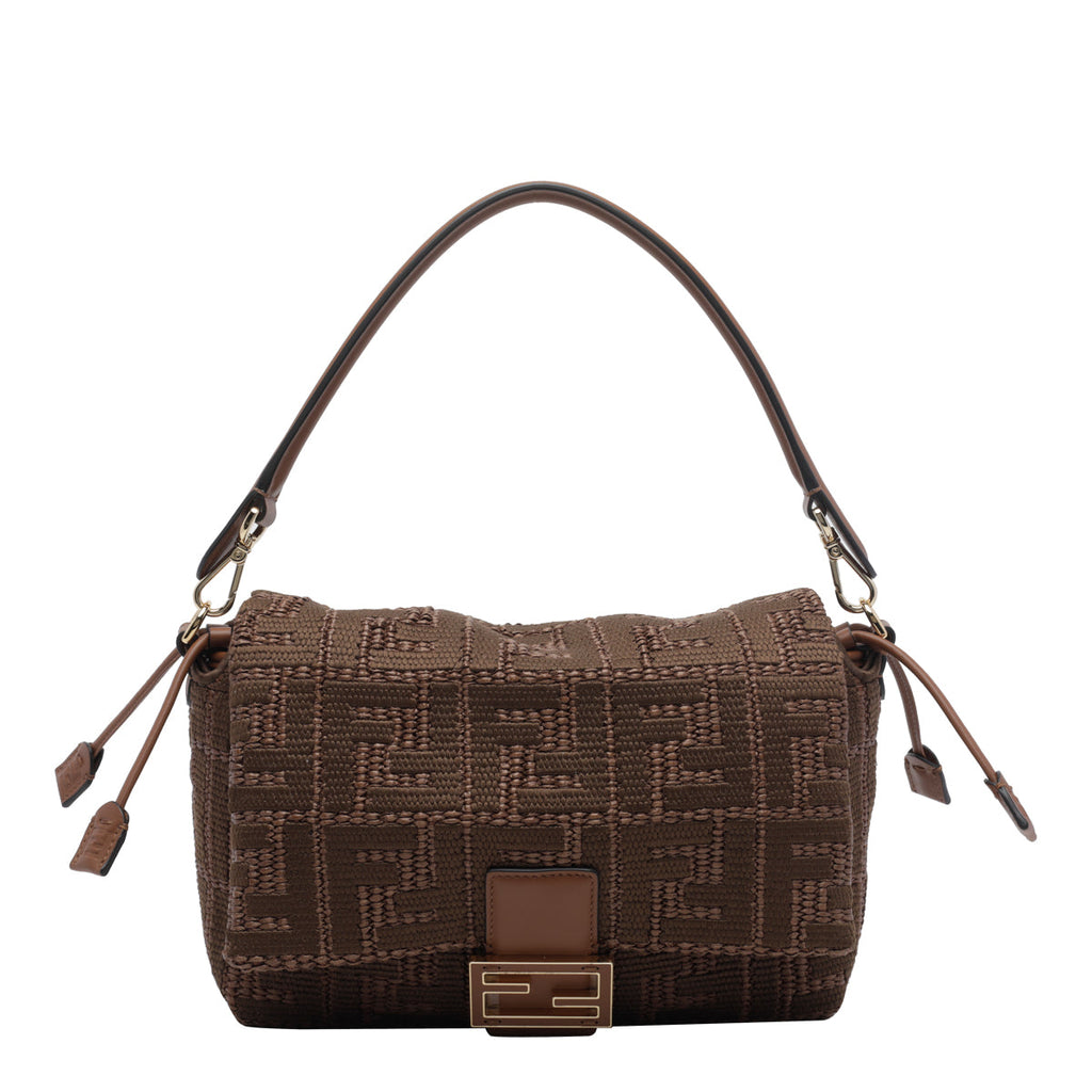 Fendi Women's Medium Mamma Baguette Shoulder Bag in Brown - view 1