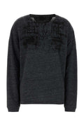 Maison Margiela Women's Cotton Numbers Tee in Dark Grey - view 1