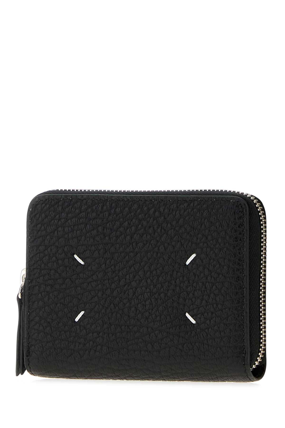 Maison Margiela Women's Leather Zip Wallet in Black - view 2