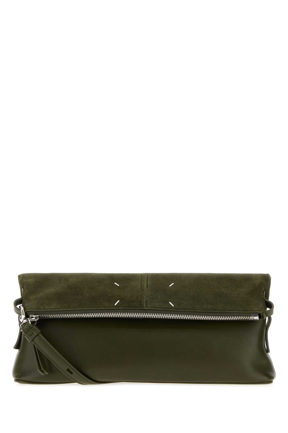 Maison Margiela Women's Leather 5AC Pouch in Olive - view 1