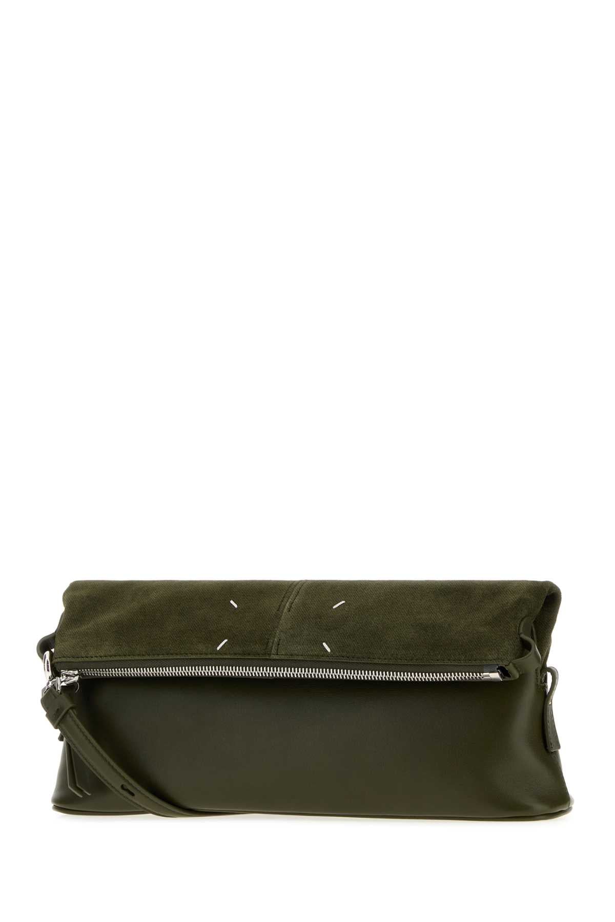 Maison Margiela Women's Leather 5AC Pouch in Olive - view 2