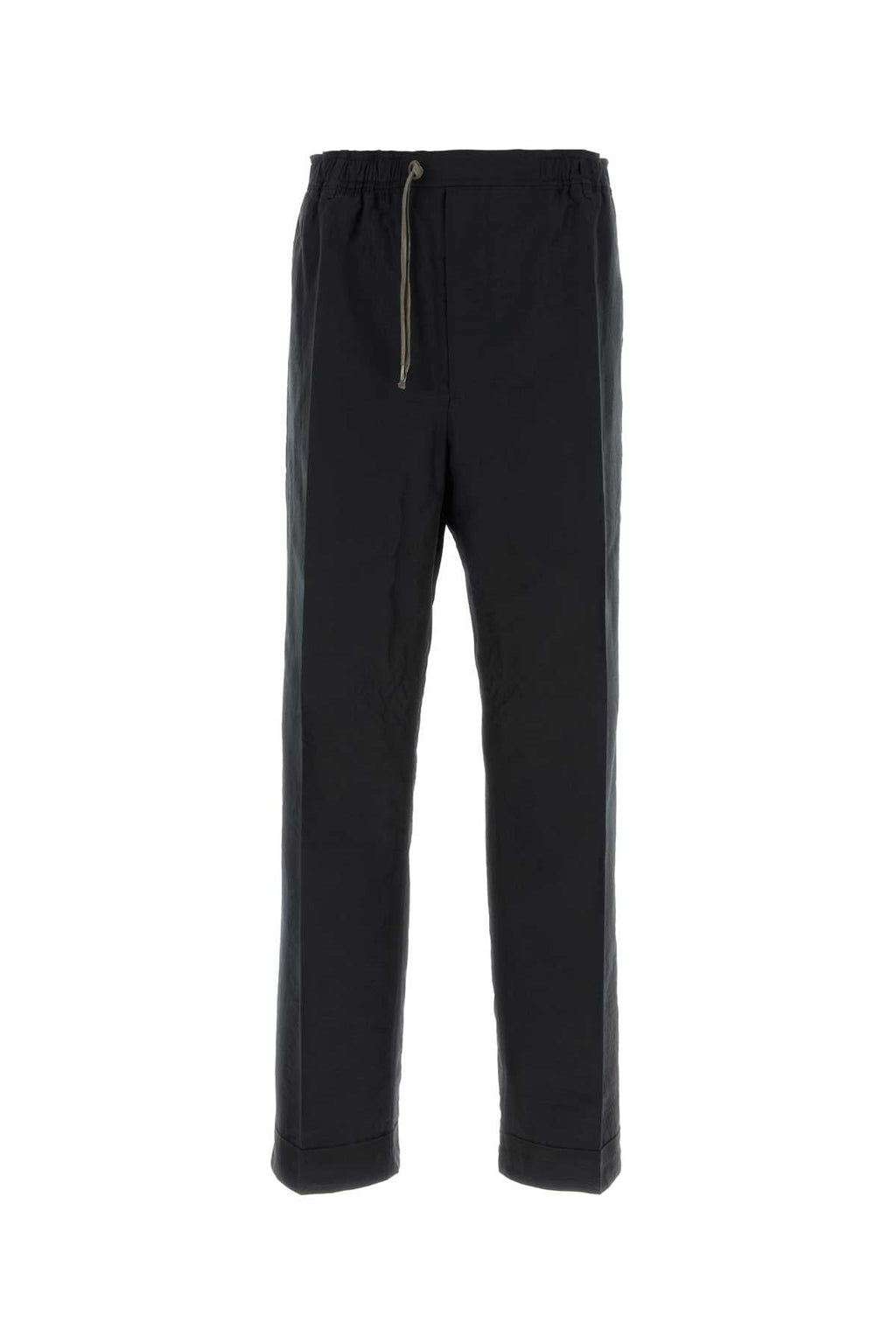 Maison Margiela Men's Cotton Drawstring Trousers in Black - view 1