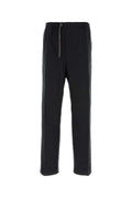 Maison Margiela Men's Cotton Drawstring Trousers in Black - view 1