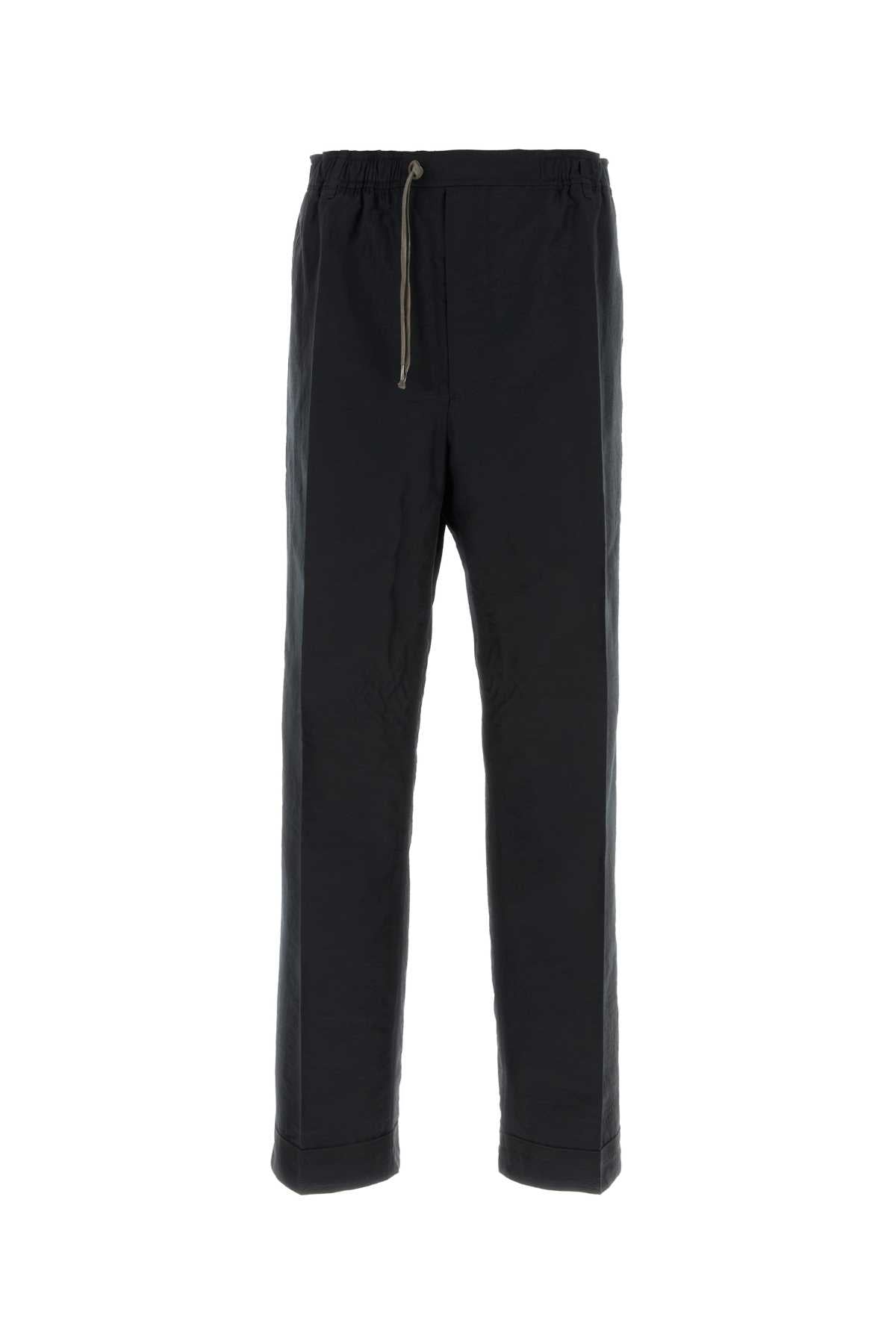 Maison Margiela Men's Cotton Drawstring Trousers in Black - view 1