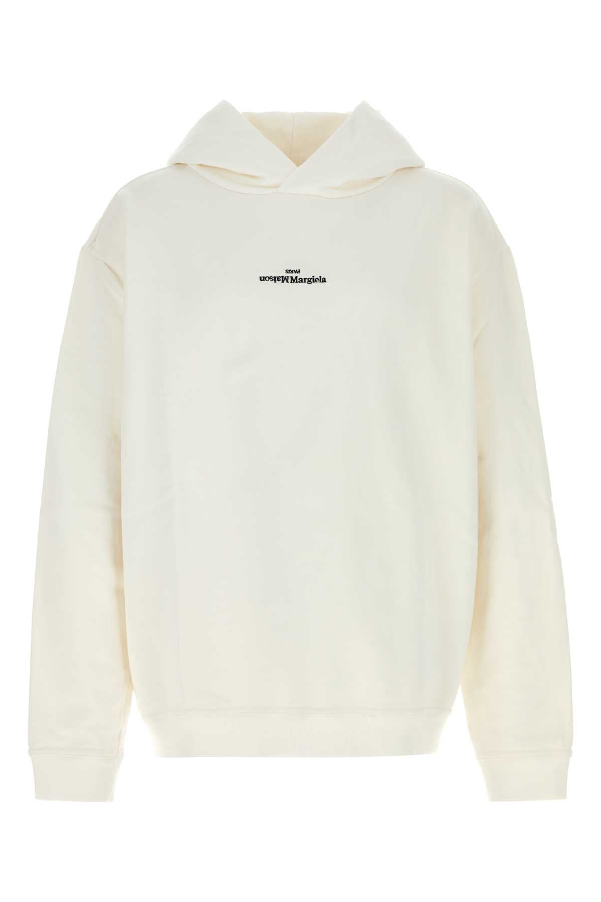 Maison Margiela Men's Cotton Hoodie in Cream - view 1