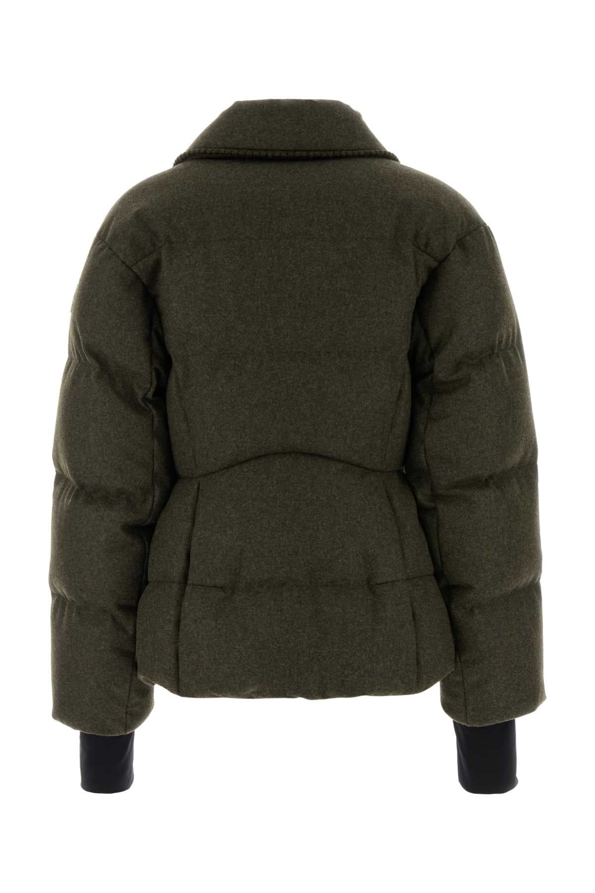 Moncler Grenoble Women's Wool Down Jacket in Green - view 2