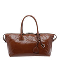 Miu Miu Women's Miu Miu Logo Shoulder Bag in Brown Leather - view 1