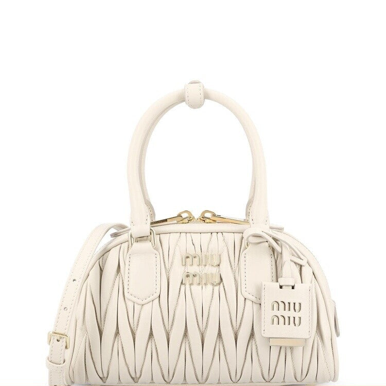 Miu Miu Women's Arcadie Small Shoulder Bag in White