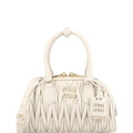 Miu Miu Women's Arcadie Small Shoulder Bag in White