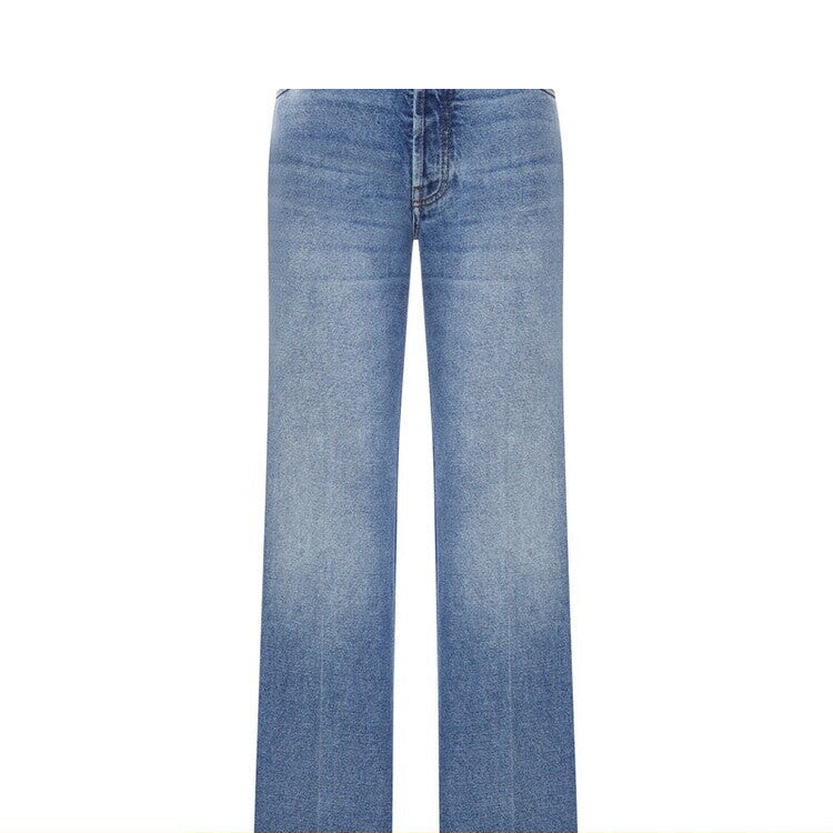 Miu Miu Women's Logo Jeans in Blue