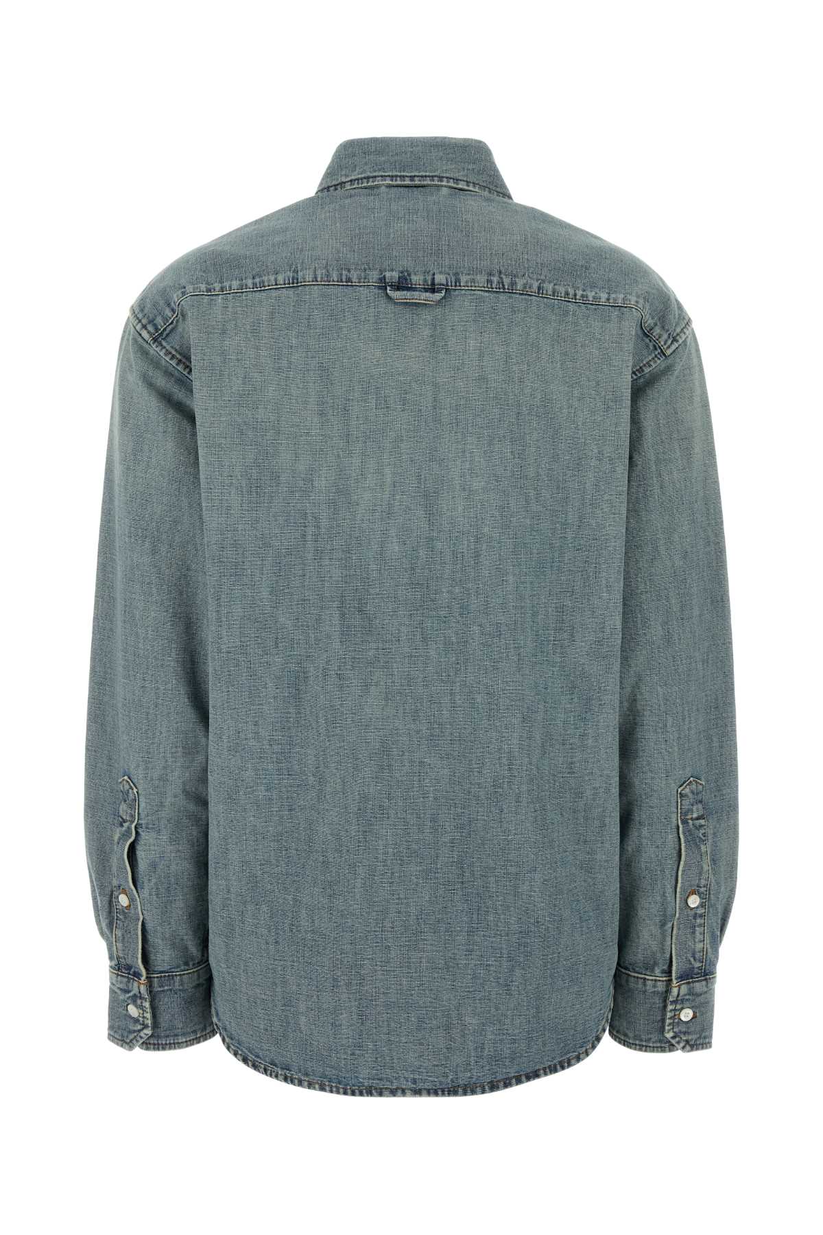 Miu Miu Women's Denim Overshirt in Light Blue - view 2