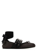 Miu Miu Women's Leather Studded Ballerinas in Black - view 1