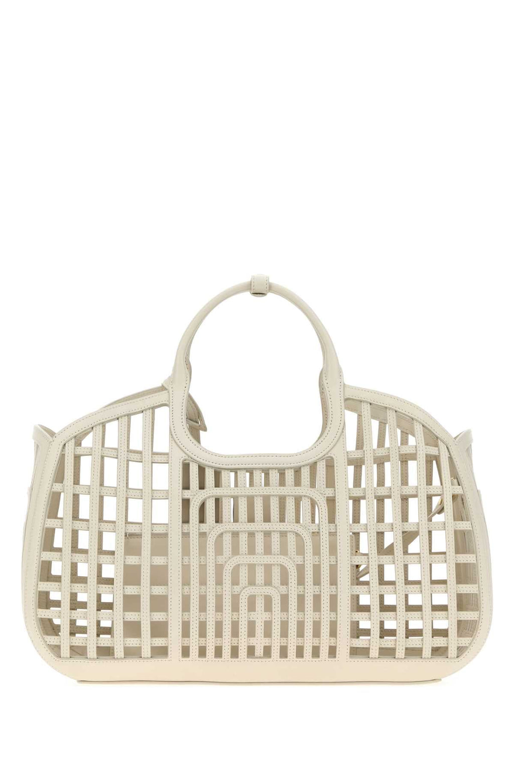 Miu Miu Women's Leather Woven Tote in White - view 3