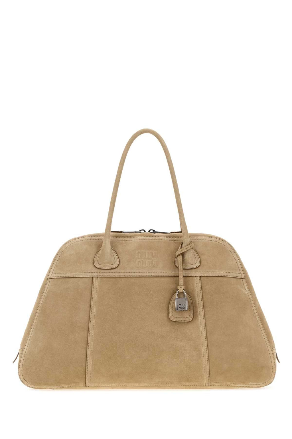 Miu Miu Women's Leather Top Handle Bag in Beige - view 1