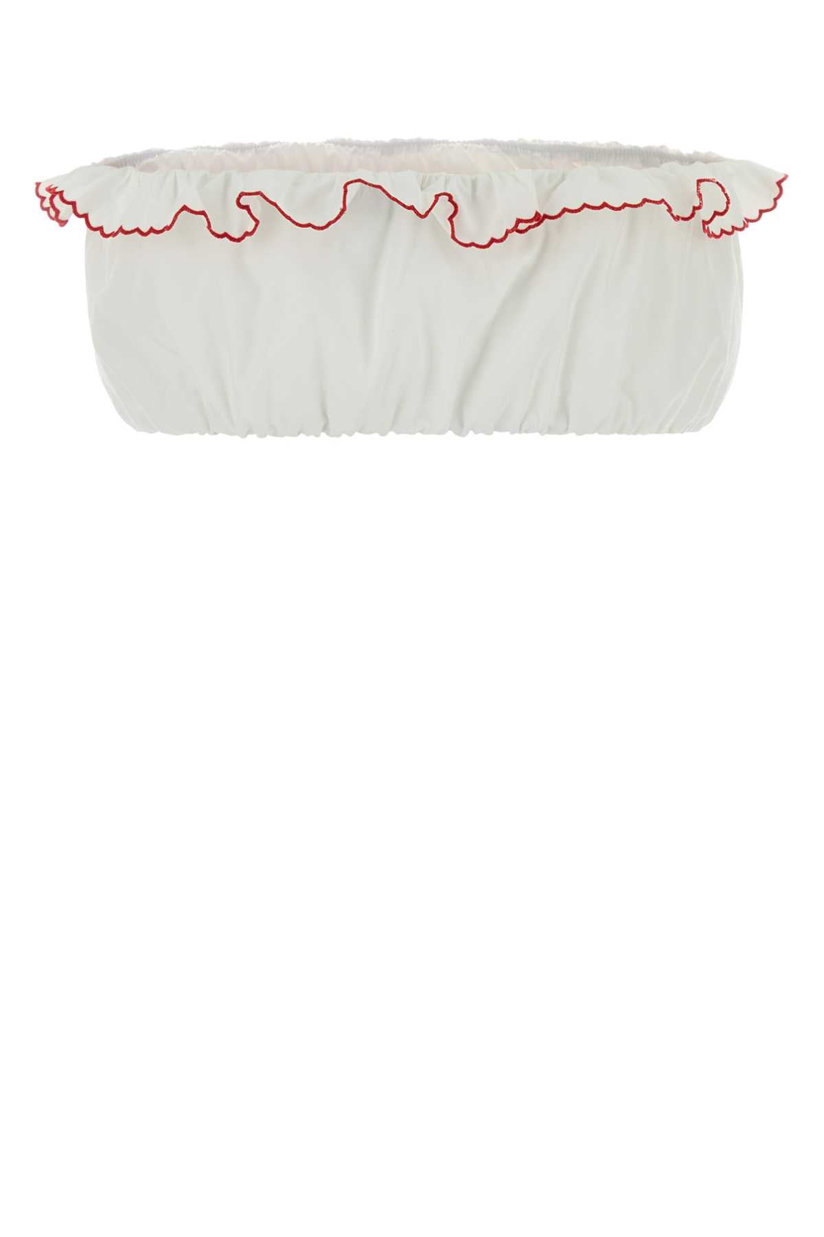 Miu Miu Women's Cotton Top in White - view 2