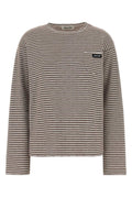 Miu Miu Women's Cashmere Striped Knit in Grey - view 1