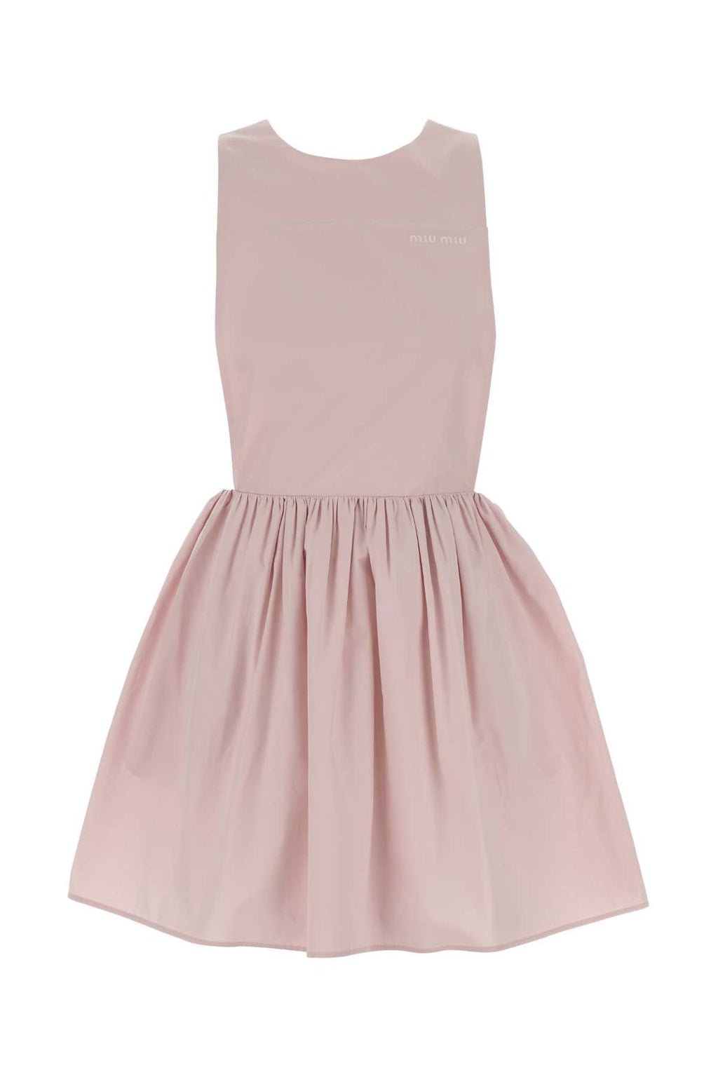 Miu Miu Women's Cotton Pleated Dress in Pink - view 1