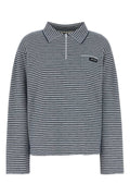 Miu Miu Women's Cashmere Striped Knit in Light Blue - view 1