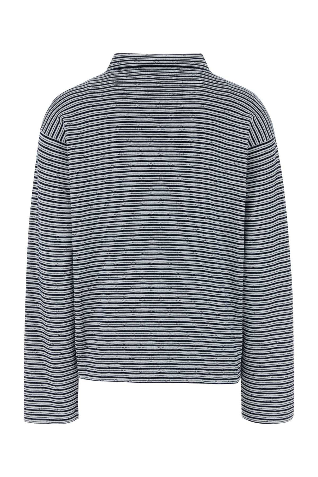Miu Miu Women's Cashmere Striped Knit in Light Blue - view 2